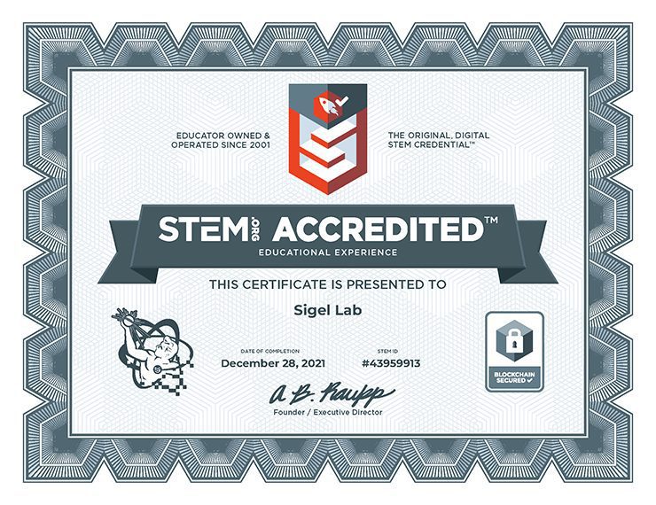 Sigel Labs 太陽實驗室獲得 STEAM.org 教育協會認證